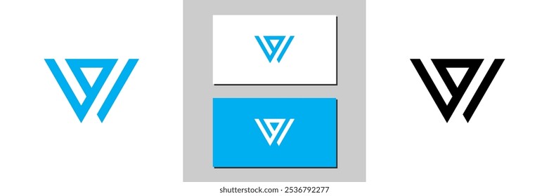 w Buchstaben-Symbol weißes und schwarzes Logo