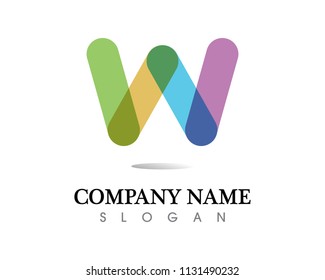 W letter and sign vector design 
