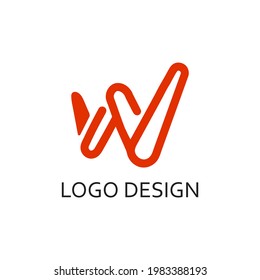 w letter for simple logo design