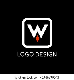 W Letter for simple logo design