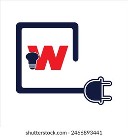 Diseño especial del logotipo del Vector de la letra W