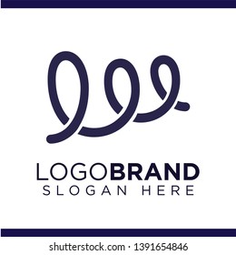 w Letter Spiral Logo Vector template