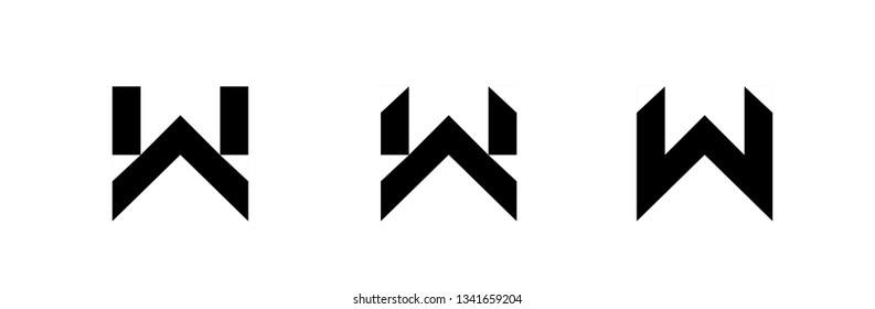 W letter symbol, sign or logo for business or creative company