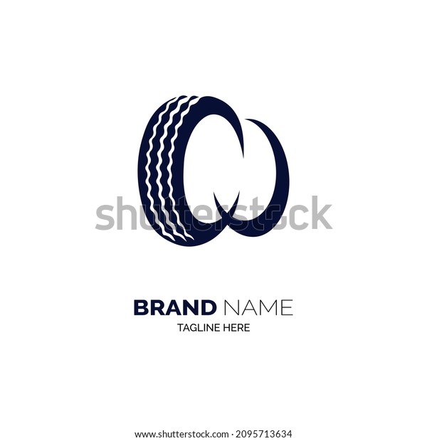 w letter tire wheel logo template design for brand\
or company and other