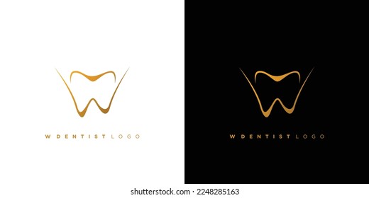 W letter tooth logo design is unique and attractive