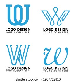 W Letter Unique Logo Design Collection