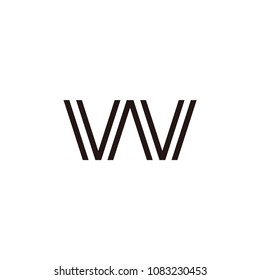 w letter vector logo