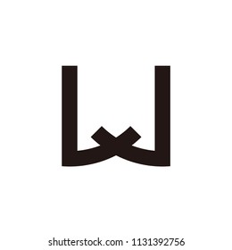 w letter vector logo