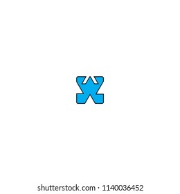 w letter vector logo