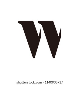 w letter vector logo