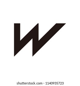 w letter vector logo