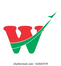 w letter vector logo