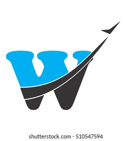 w letter vector logo