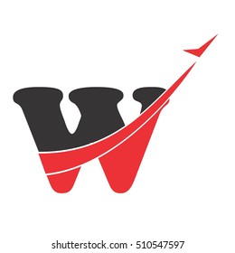 w letter vector logo