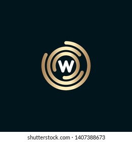 W LETTER VECTOR LOGO APHABET ICON