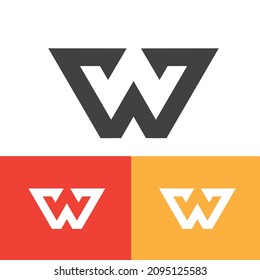 diseño de logotipo vectorial de letra w