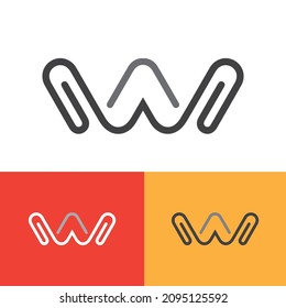 w letter vector logo design