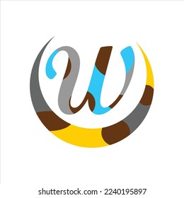 símbolo de diseño de logotipo vectorial de letra w