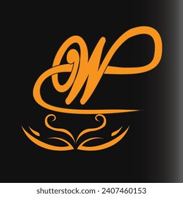 W letter vector logo, simple, luxury and elegant