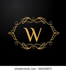 W letter vector logo template (sign, symbol, emblem, ornament)
