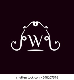 W letter vector logo template (sign, symbol, emblem, ornament)