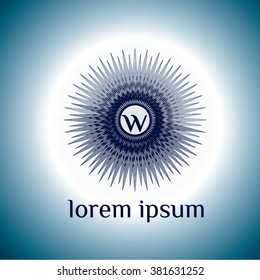 W letter vector logo template (sign, symbol, emblem, ornament)