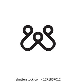 w letter vector logo. wa letter vector logo