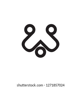w letter vector logo. wa letter vector logo