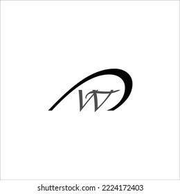 w letter vector logon design