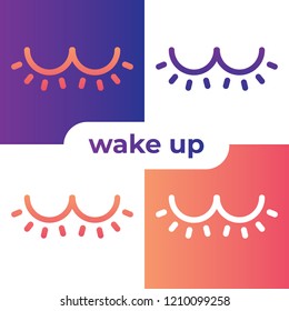W letter wakeup set icon