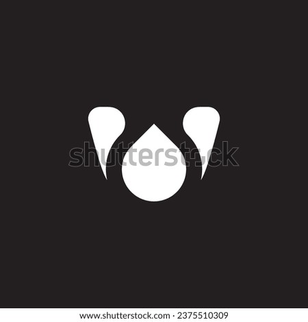 W Letter Water Drop logo design