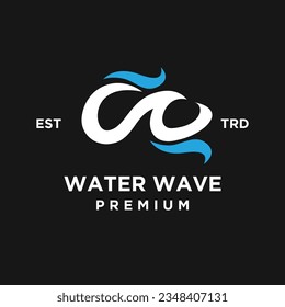 w letter water initial design template illustration