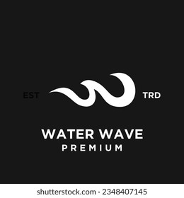 w letter water initial design template illustration
