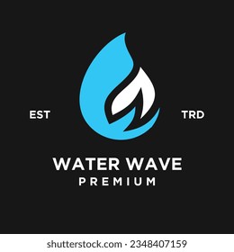 w letter water initial design template illustration
