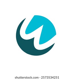 W Letter Water wave Logo Template vector illustration design