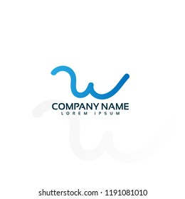 W Letter Wave Logo Template Stock Vector (Royalty Free) 1191081010 ...