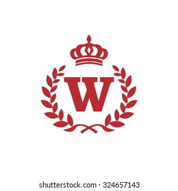 W letter wreath logo