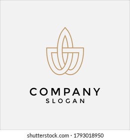 W lettermark elegant and luxury logo. editable and easy to custom