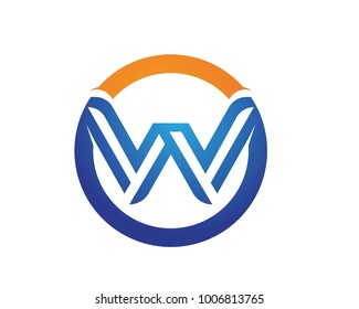 W letters business logo and symbols template