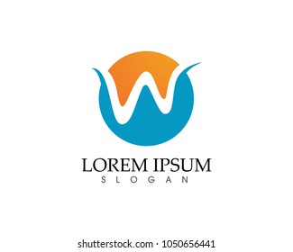 W letters business logo and symbols template
