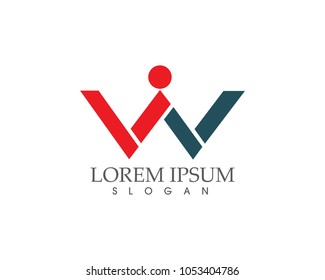 W letters business logo and symbols template
