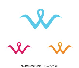 W letters business logo and symbols template
