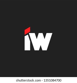 I & W letters Joint logo icon vector template for corporate logo and business card.
