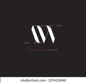 A W letters Joint logo icon vector template for corporate logo and business card.
