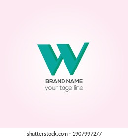 W letters vector logo design, Creative W 3D text initials logo design 