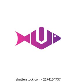 W lettter, Fish, W Letter FishLogo Template vector symbol