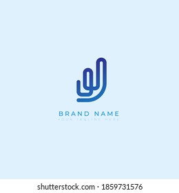 W Line abstract Logo Design, Gradient color can be used for logo business, for company logo, etc, eps editable