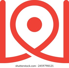 Logotipo de W location Plantilla de diseño