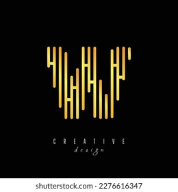 W logo. Abstract letter W logotype. Creative minimalism logotype. Universal modern geometric linear logo idea