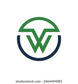 w logo abstract symbol vector
